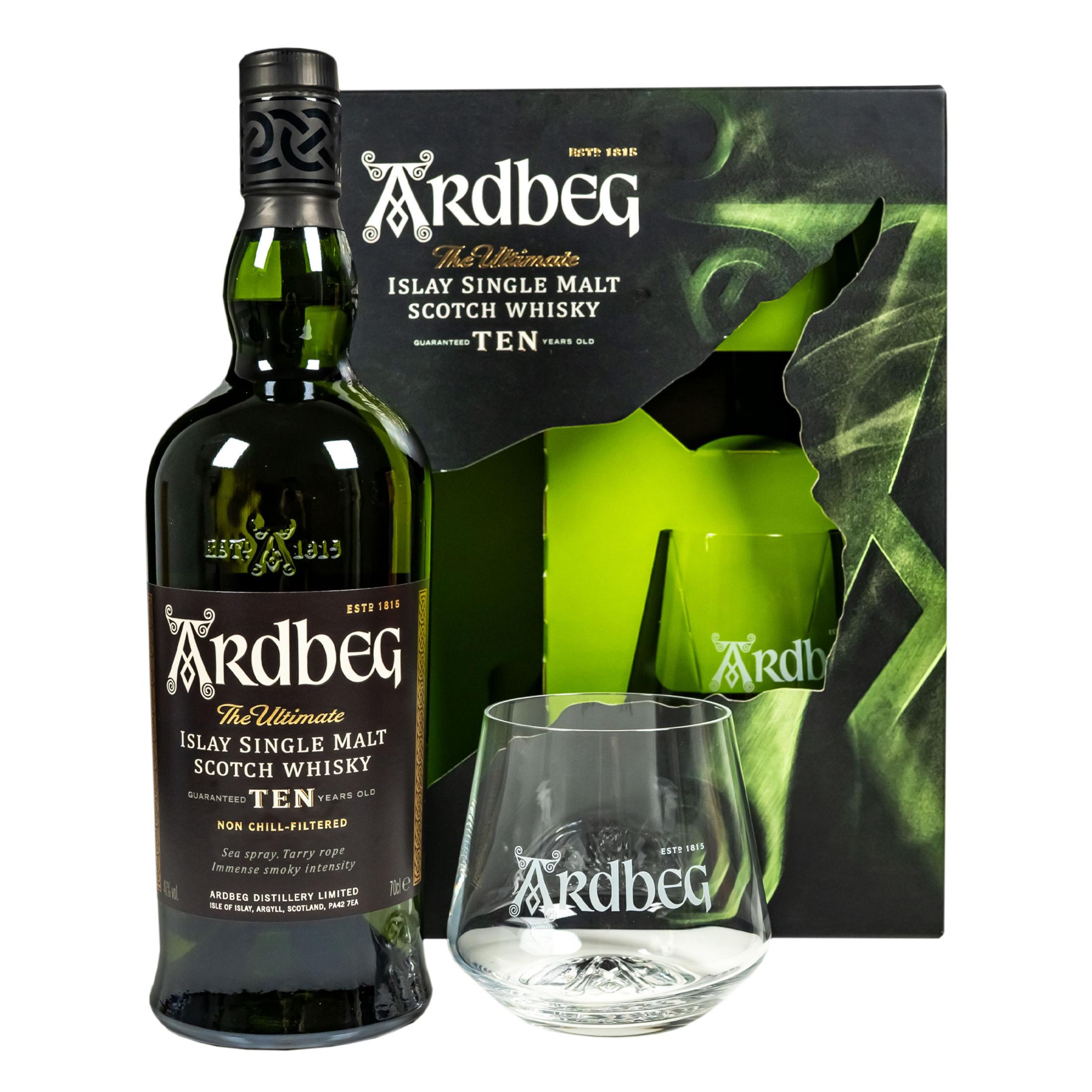 Ardbeg Ten Giftpack met 2 glazen