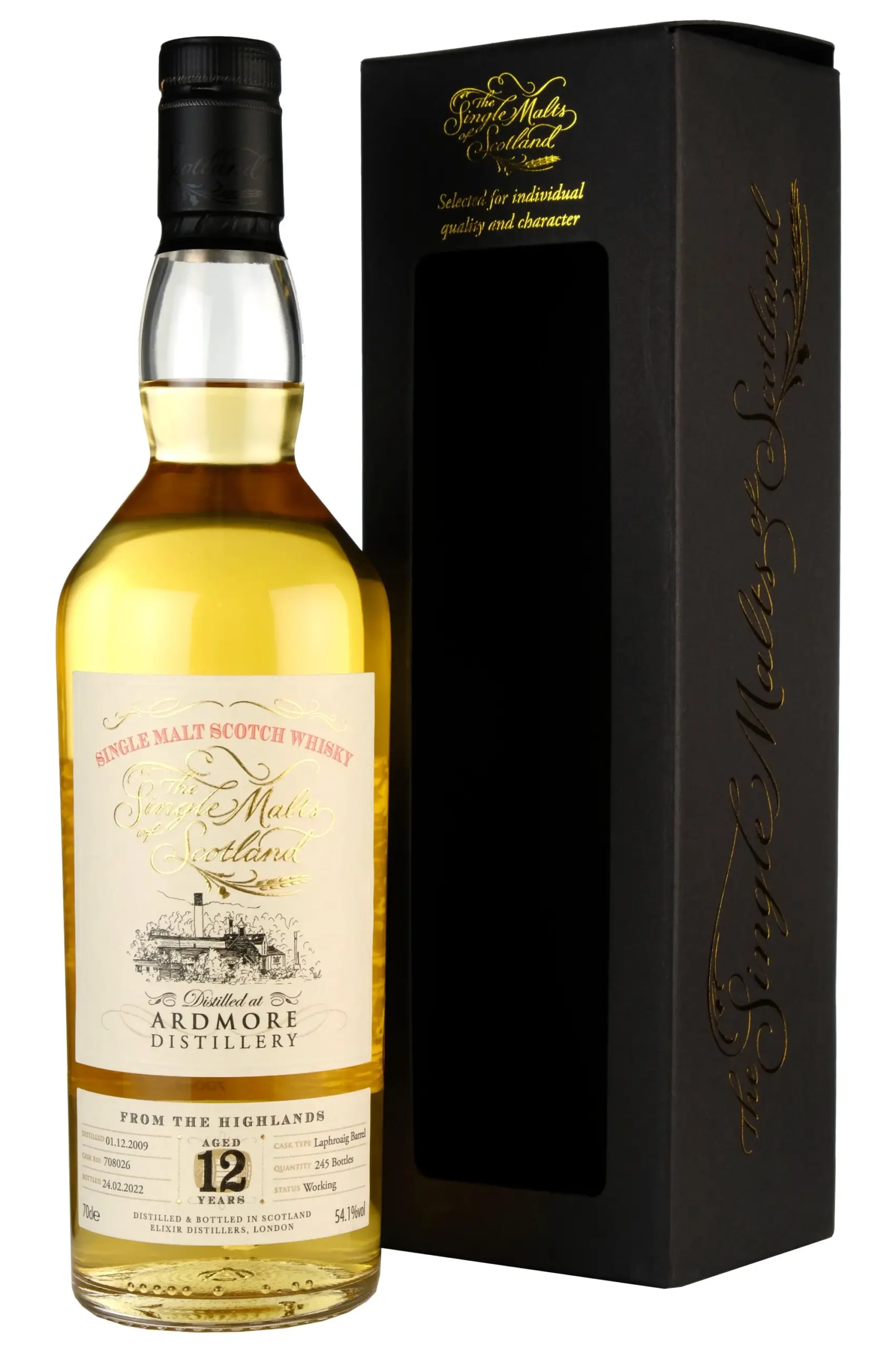 Single Malts of Scotland Ardmore 2009/12yo. Single ex-Laphroaig Cask 54,1% alc.
