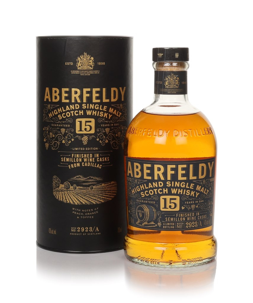 Aberfeldy 15 Years Old Single Malt - Cadillac White Wine Cask Finish 43% alc.