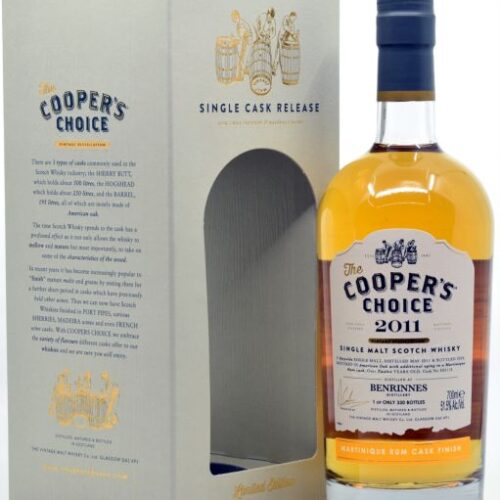 Cooper's Choice Benrinnes 2011/12yo. Single Malt - Martinique Rum Cask Finish 51,5% alc.