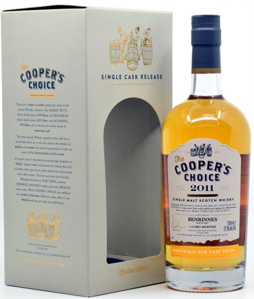 Cooper's Choice Benrinnes 2011/12yo. Single Malt - Martinique Rum Cask Finish 51,5% alc.