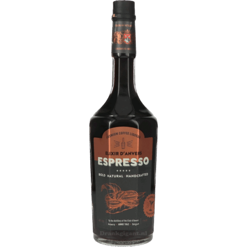 Elixer d'Anvers Espresso koffielikeur - 17% alc.