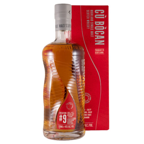 Tomatin's Cù Bòcan Creation #9; Virgin Oak & Manzanilla Cask Finish Single Malt (46% alc.)